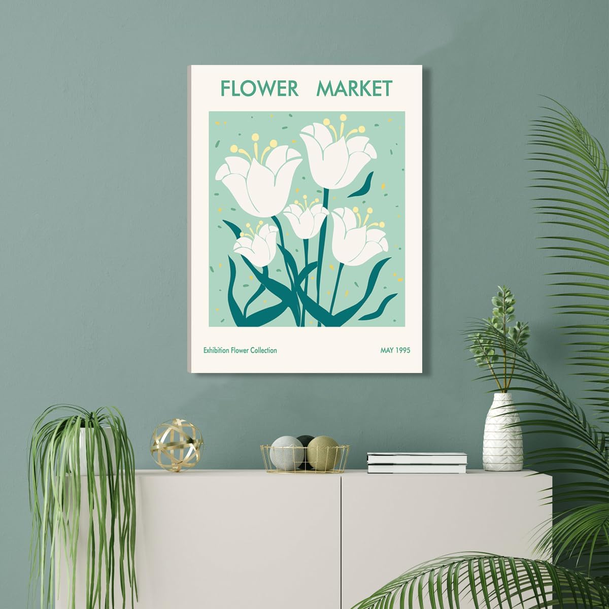 AUIAU Flower Market Wall Art Prints Matisse Art Poster Spring Floral Canvas Framed Print Room Aesthetic Decor for Girls Dorm Bedroom Gallery Living Room Decor 12x16 Inch Set of 6 - Image 6